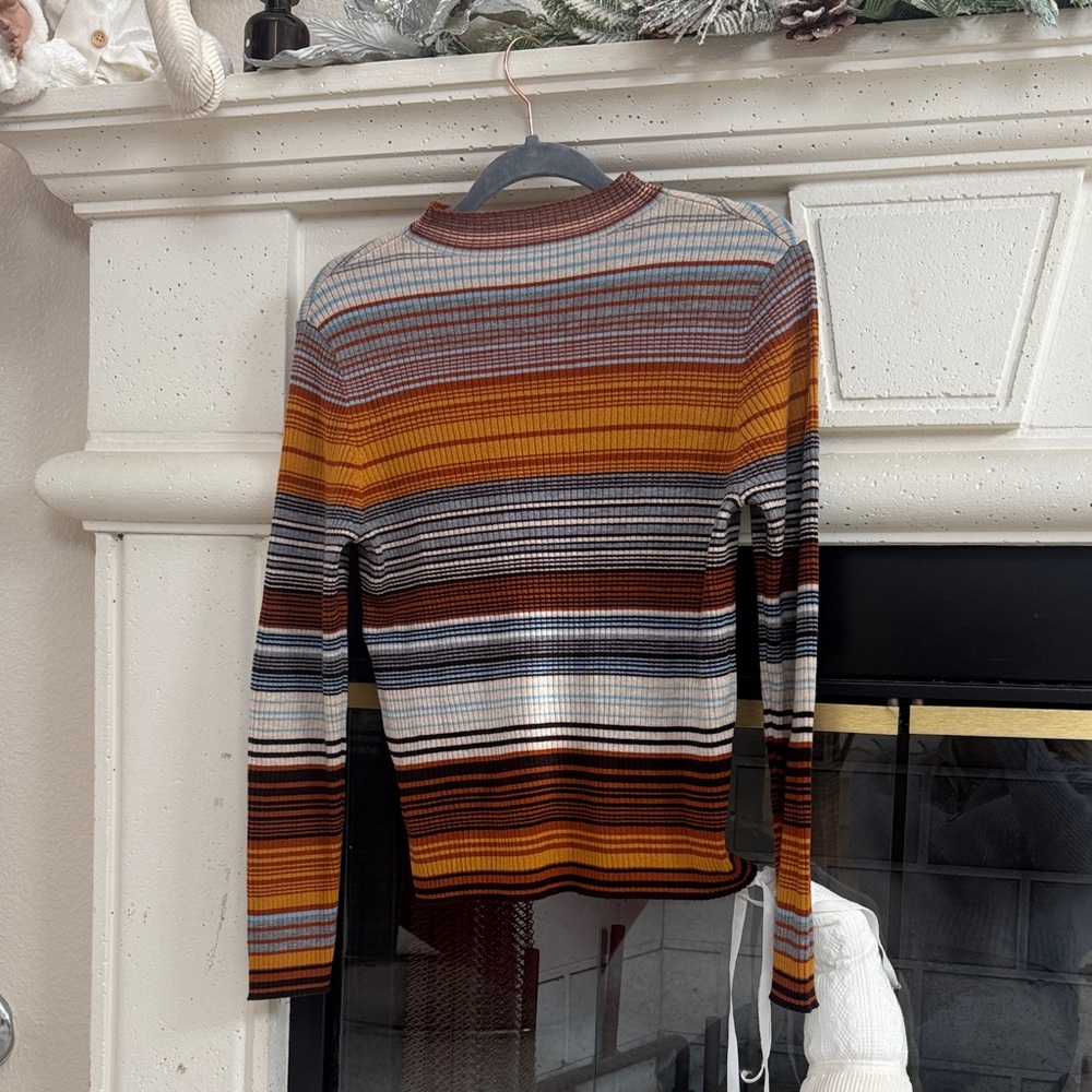 Women’s Multicolor Striped Crewneck Sweater